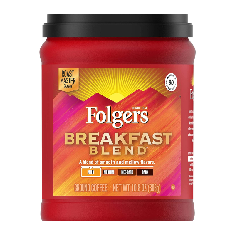 Folgers Breakfast Blend Ground Coffee (306g)