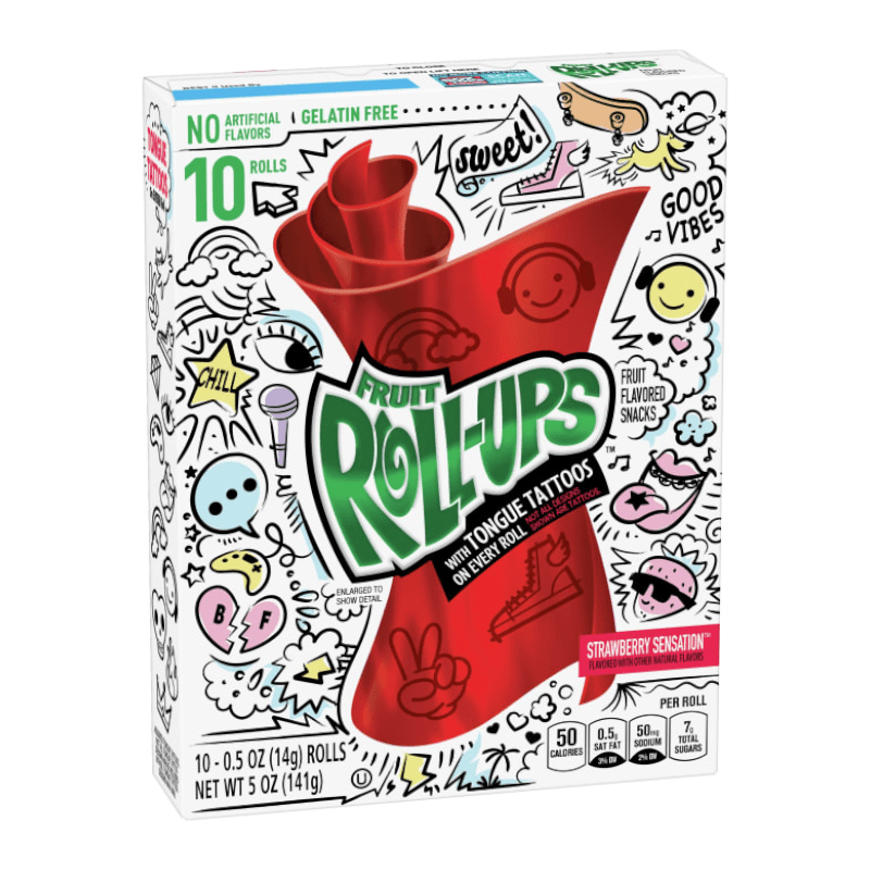 Fruit Roll-Ups Strawberry Sensation 10 Single Packs (141g)