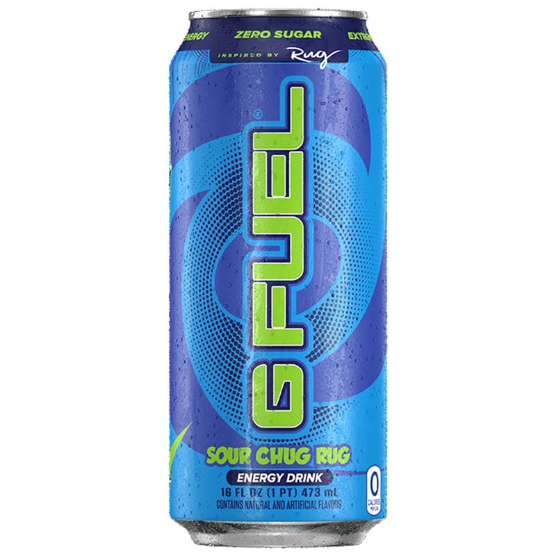 G FUEL Sour Blue Chug Rug Sour Blue Raspberry Flavour Energy Drink (473ml)