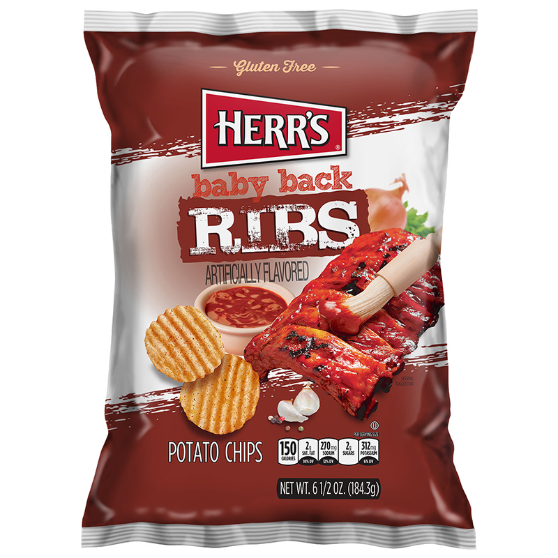Herr's Baby Back Ribs Potato Chips (170g)
