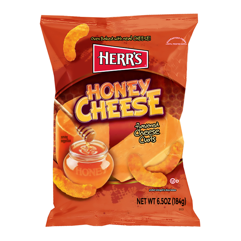 Herr's Honey Cheese Flavoured Curls (184g)