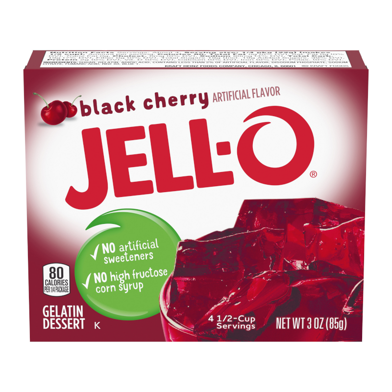 Jell-O Black Cherry Gelatin (85g)