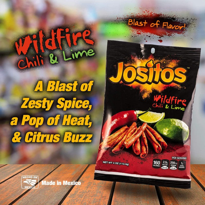 Jositos Wildfire Chili & Lime Rolled Tortilla Chips (113.4g)