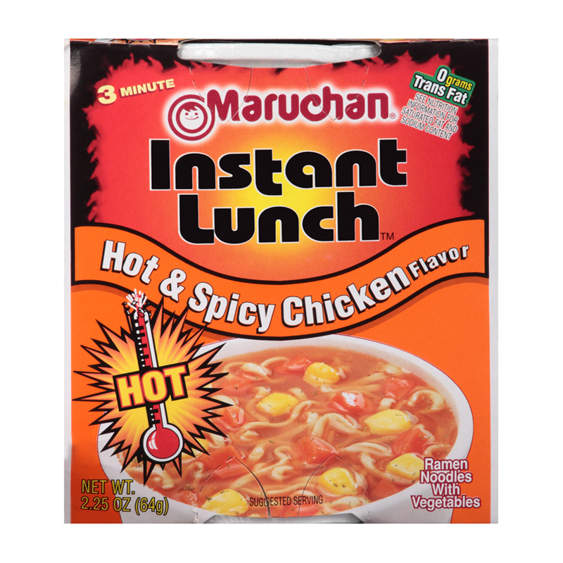Maruchan Hot & Spicy Chicken Flavour Instant Lunch Ramen Noodles (64g)