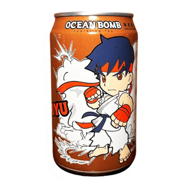 Ocean Bomb x Street Fighter Apple Sparkling Tea (330ml)