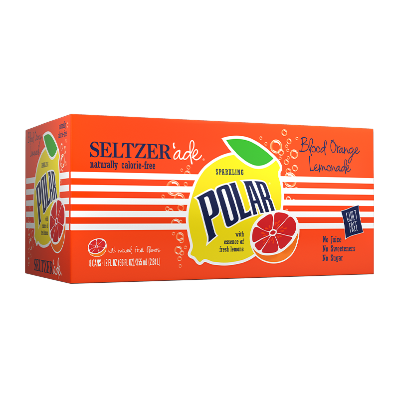 Polar Seltzer'Ade Blood Orange Lemonade Case of 8 (8 x 355ml)