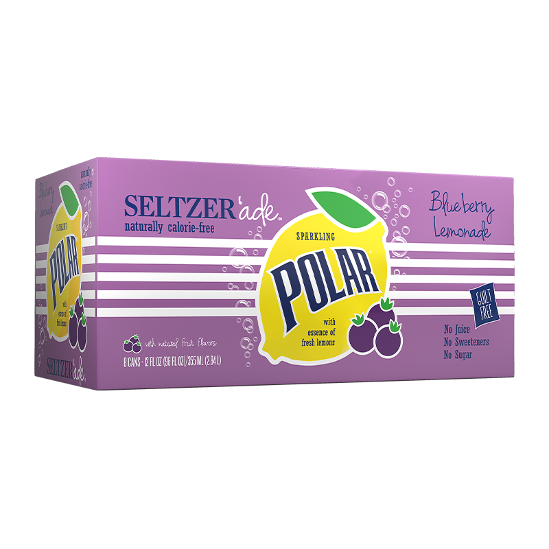 Polar Seltzer'Ade Blueberry Lemonade Case of 8 (8 x 355ml)
