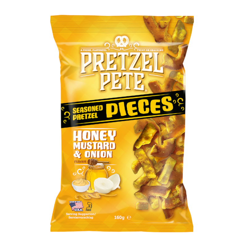 Pretzel Pete Honey Mustard And Onion Seasoned Pretzel Pieces (160g)
