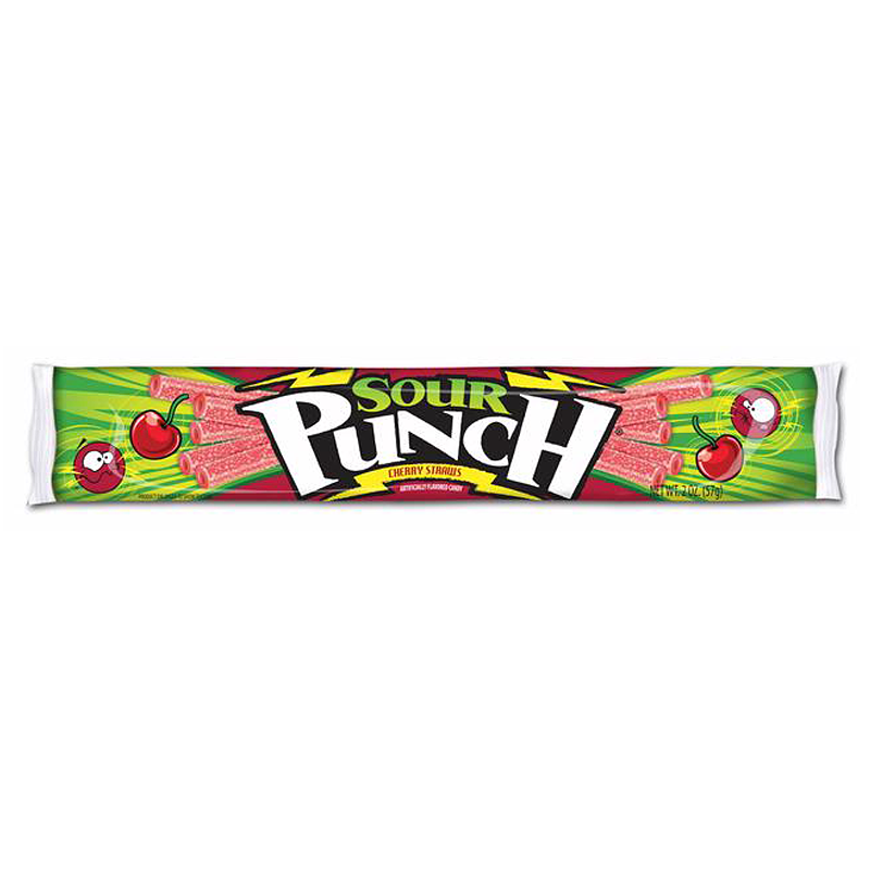 Sour Punch Cherry Straws (57g)
