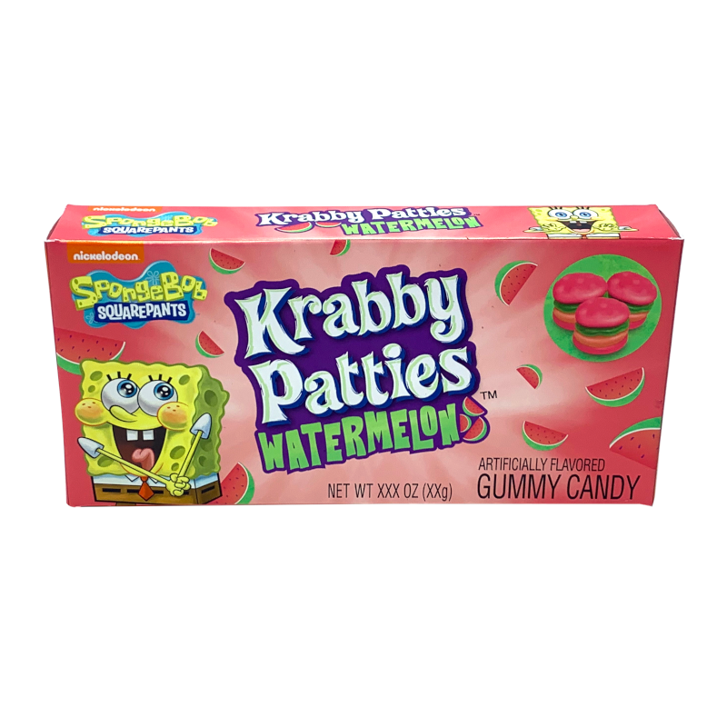Spongebob Squarepants Gummy Krabby Patties Watermelon Theatre Box (72g)