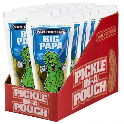 Van Holten's King Size Big Papa Hearty Dill Pickle In-a-Pouch (Box of 12)
