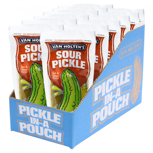 Van Holten's Jumbo Sour Pickle In-a-Pouch (Box of 12)