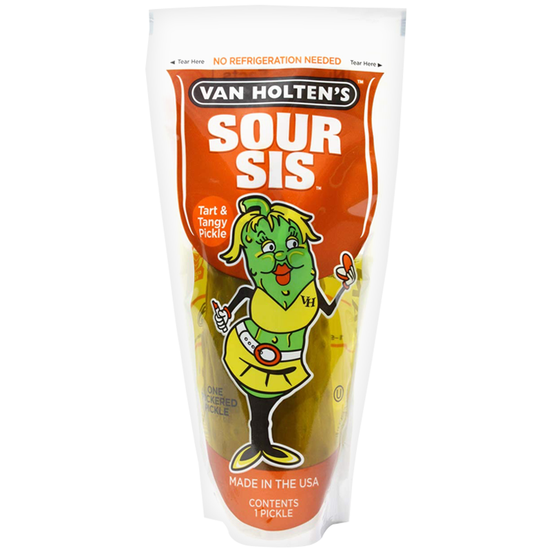 Van Holten's King Size Sour Sis Tart & Tangy Pickle In-a-Pouch